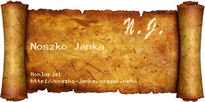 Noszko Janka névjegykártya